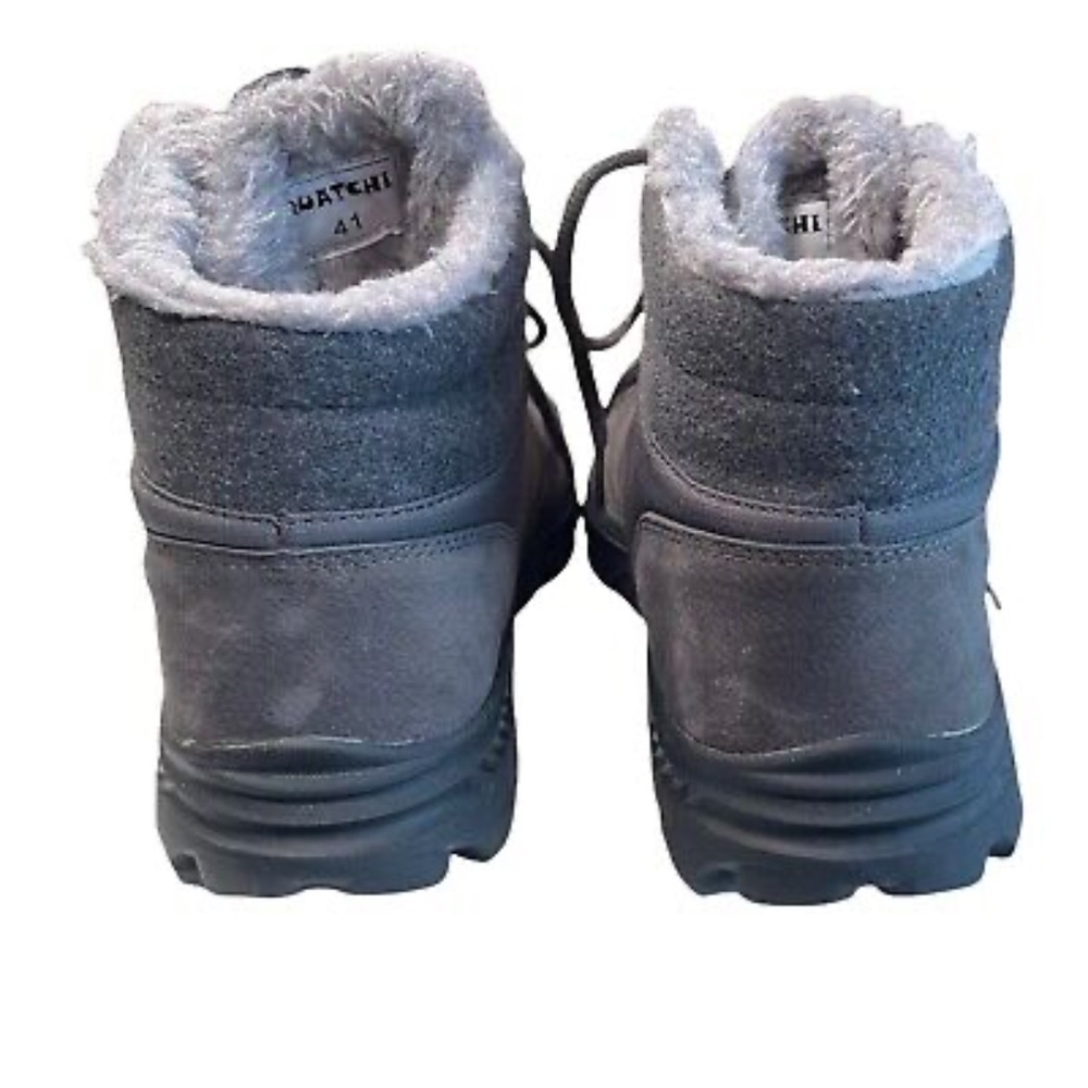 Quatchi Womens Fur Lined‎ Cold Weather Boots Size 10 Gary Lace Up Ankle Shoes - Picture 6 of 9